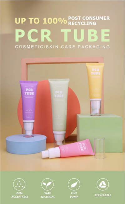 PCR 물자 Eco20ML 30ML 50ML 100ML로 포장하는 플라스틱 관 화장품